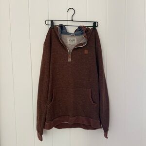 Roark Men's Zip Up Sweater in Rich Brown